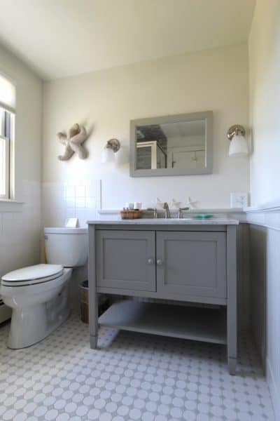 Apartment bathroom vanity