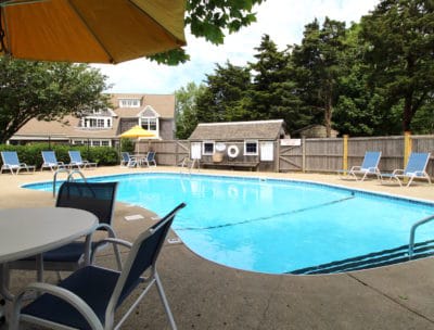 Our seasonal outdoor pool