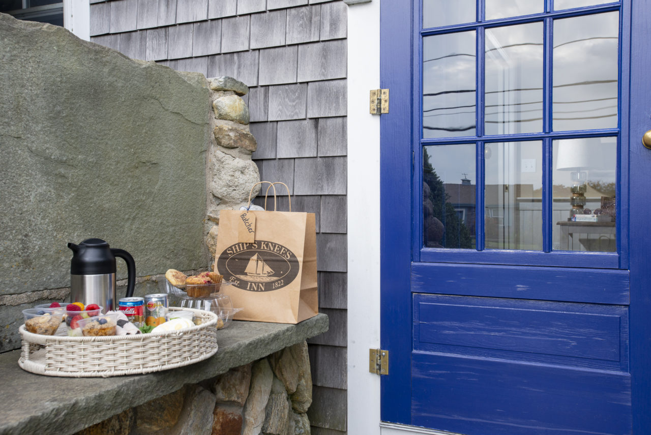 A breakfast to go at our Cape Cod hotel near Nauset beach
